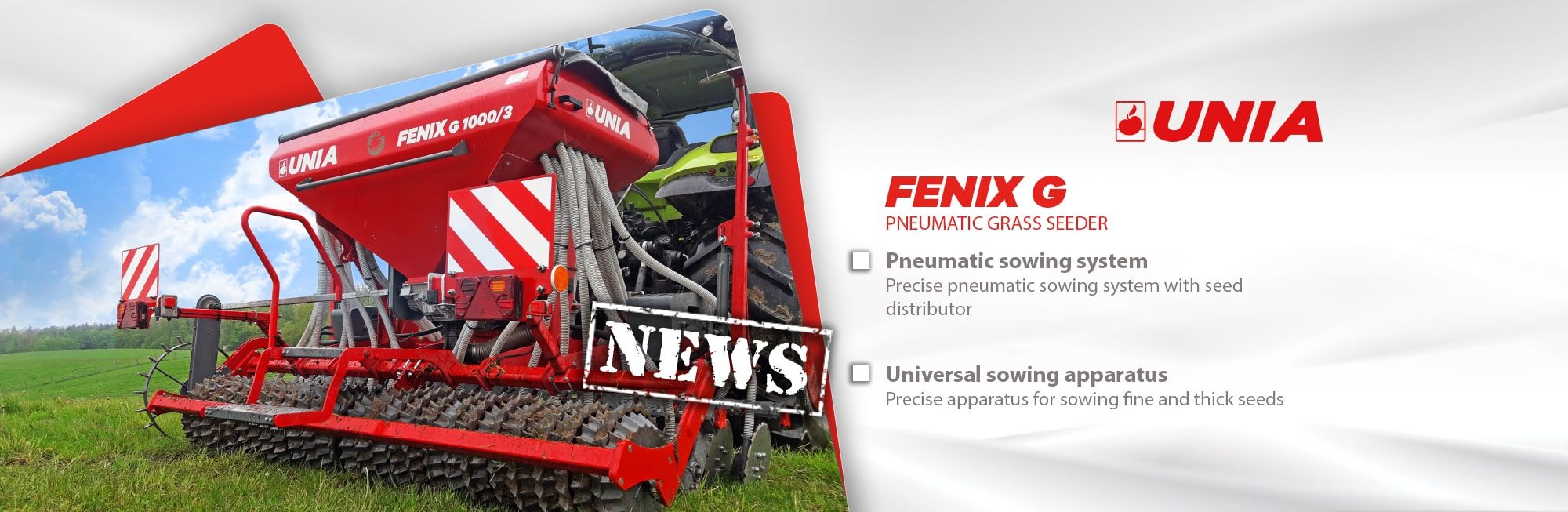 Fenix - pneumatic grass seeder